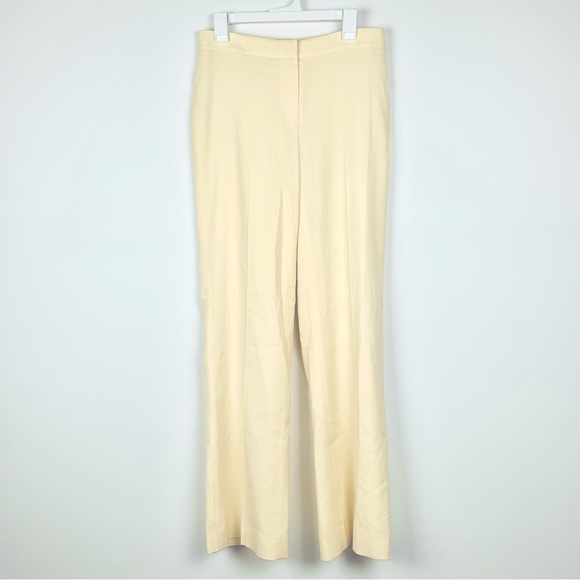 $365 Carlisle New York Creme Beige 100% Wool Luxury Dress Pants Women's Size 6 - Picture 2 of 13